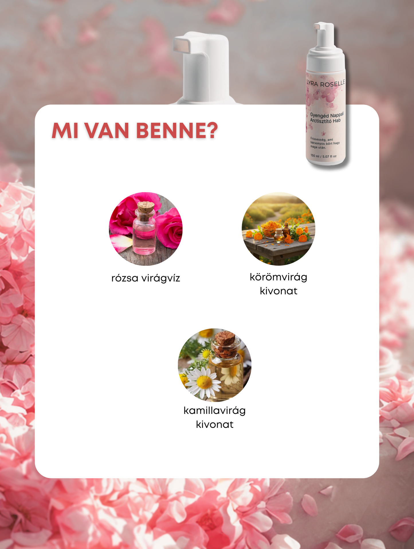 Gyengéd Nappali Arctisztító Hab