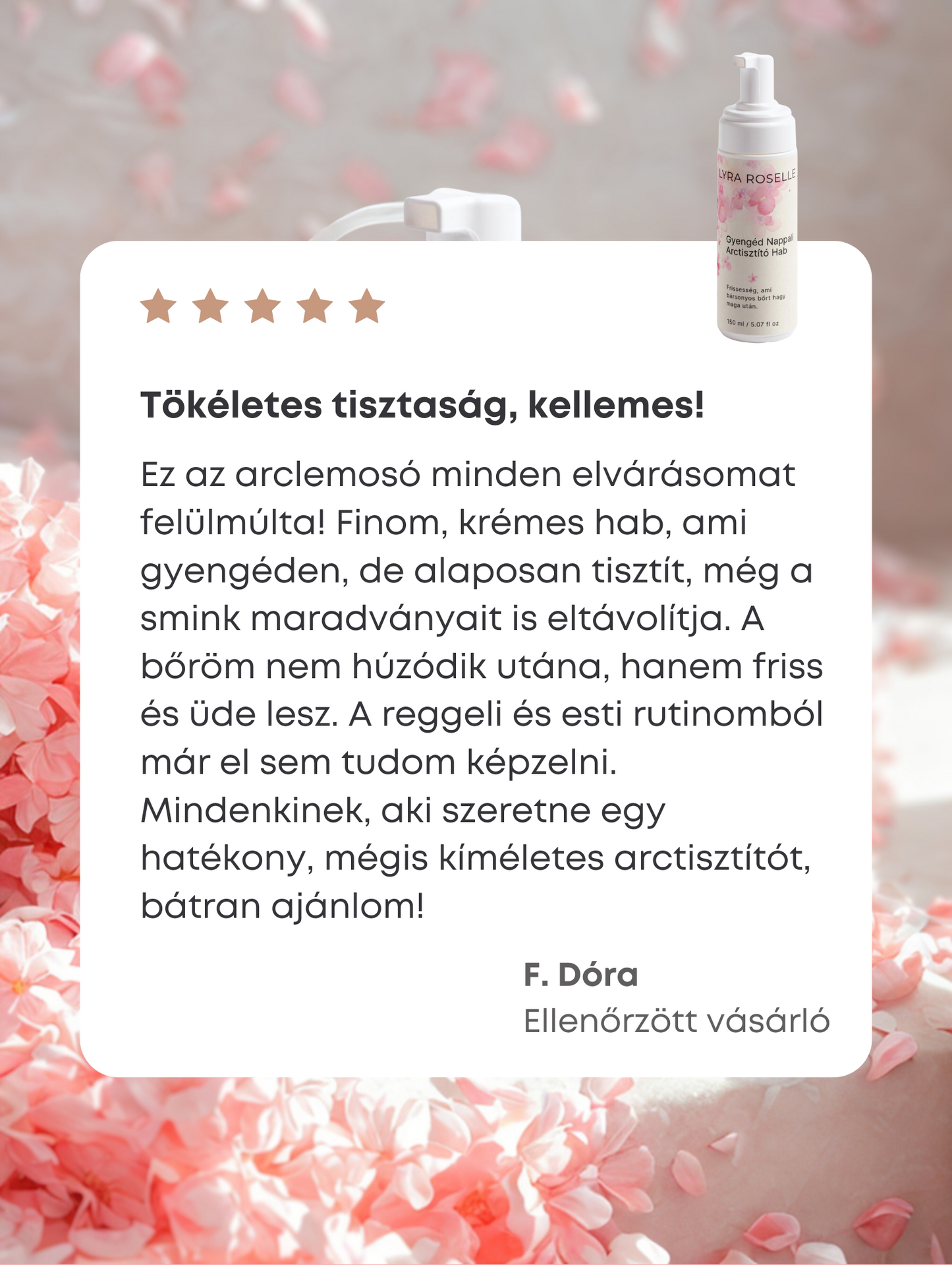 Gyengéd Nappali Arctisztító Hab