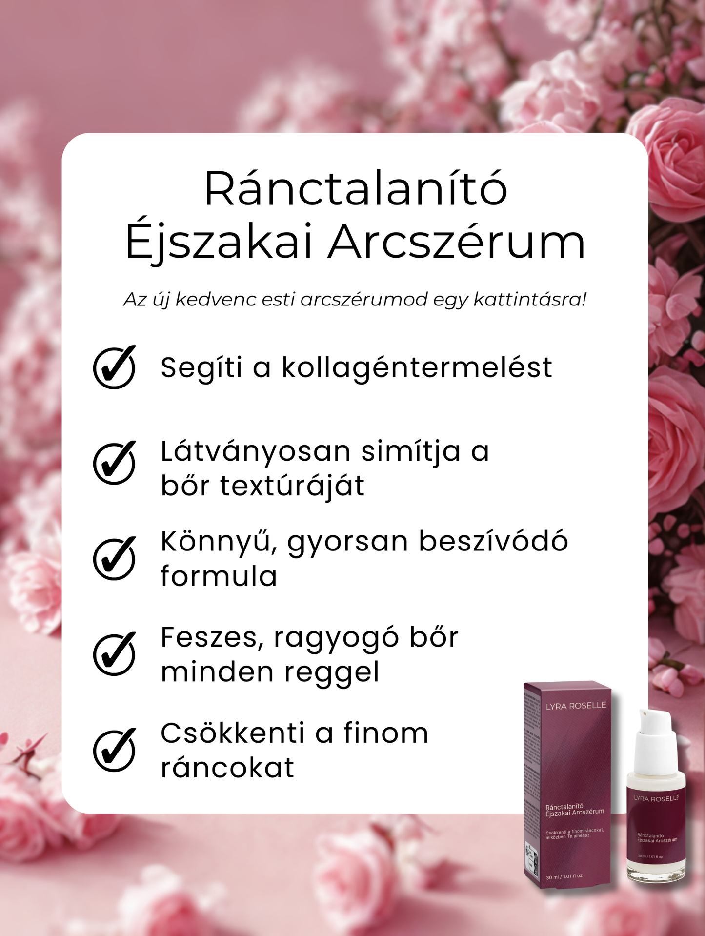 Ránctalanító Éjszakai Arcszérum